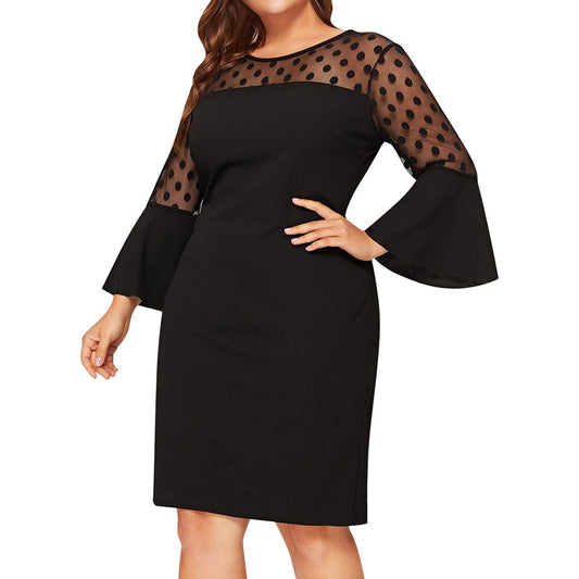 Maternity Plus Size Women Female Patchwork Dress