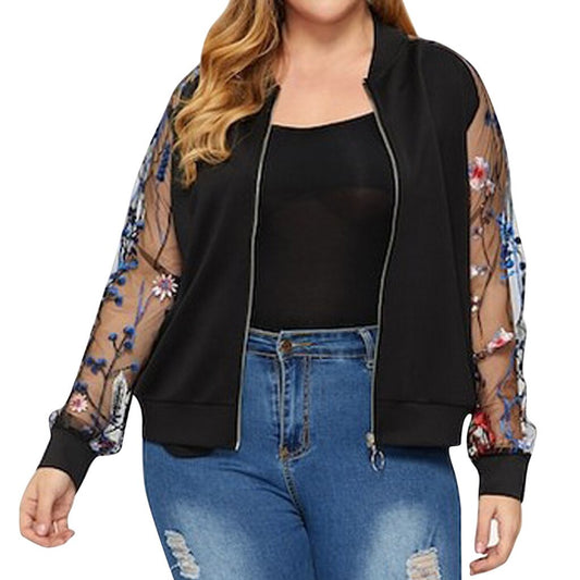 Maternity Women Plus Size Tops Zipper Floral Long