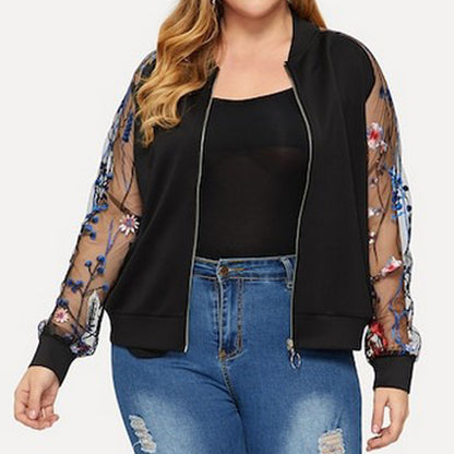 Maternity Women Plus Size Tops Zipper Floral Long