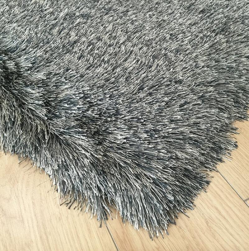 Fancy Collection Solid Gray Shag Area Rug