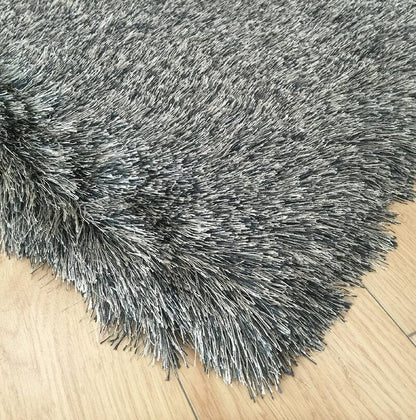 Fancy Collection Solid Gray Shag Area Rug
