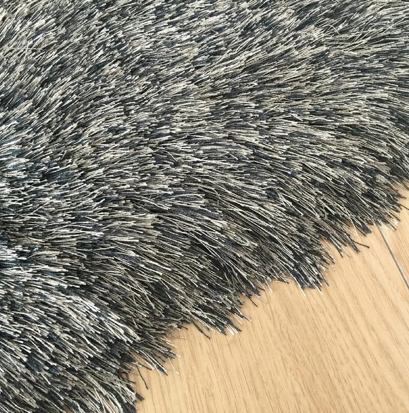 Fancy Collection Solid Gray Shag Area Rug