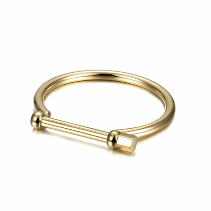 D-Shape Female Screw Bar Bangle