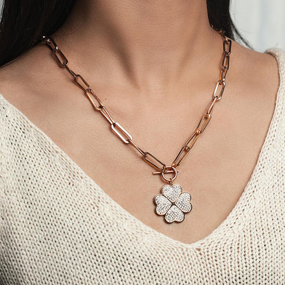 Lucky Four-Leaf Charm Necklace