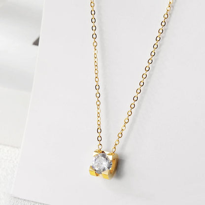 Cubic Zirconia Pendant Necklace