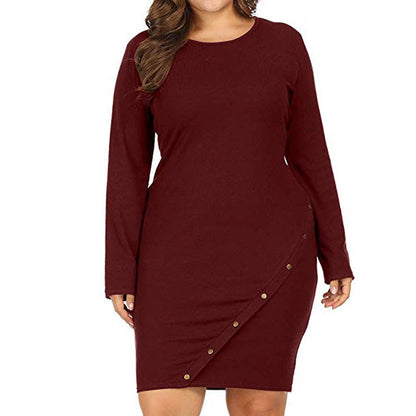 Plus Size Maternity Solid Dress Women Casual Solid