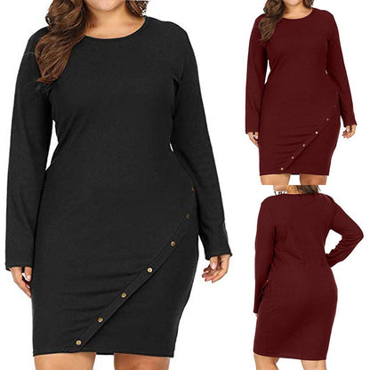 Plus Size Maternity Solid Dress Women Casual Solid