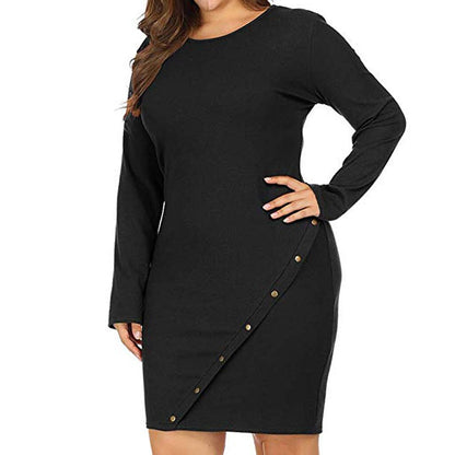 Plus Size Maternity Solid Dress Women Casual Solid