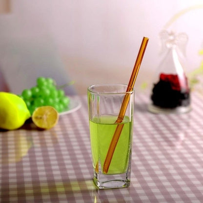 Reusable Glass Straws Smoothie Drinking Straws for