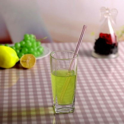 Reusable Glass Straws Smoothie Drinking Straws for