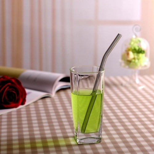 Reusable Glass Straws Smoothie Drinking Straws for