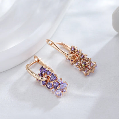 Purple Drop Earrings