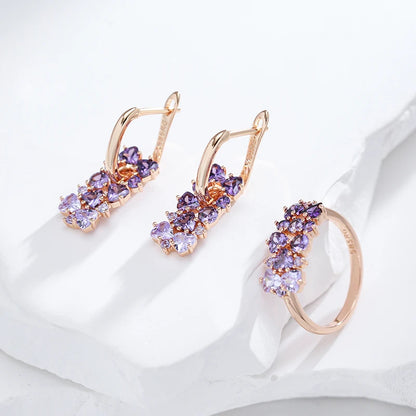 Purple Drop Earrings