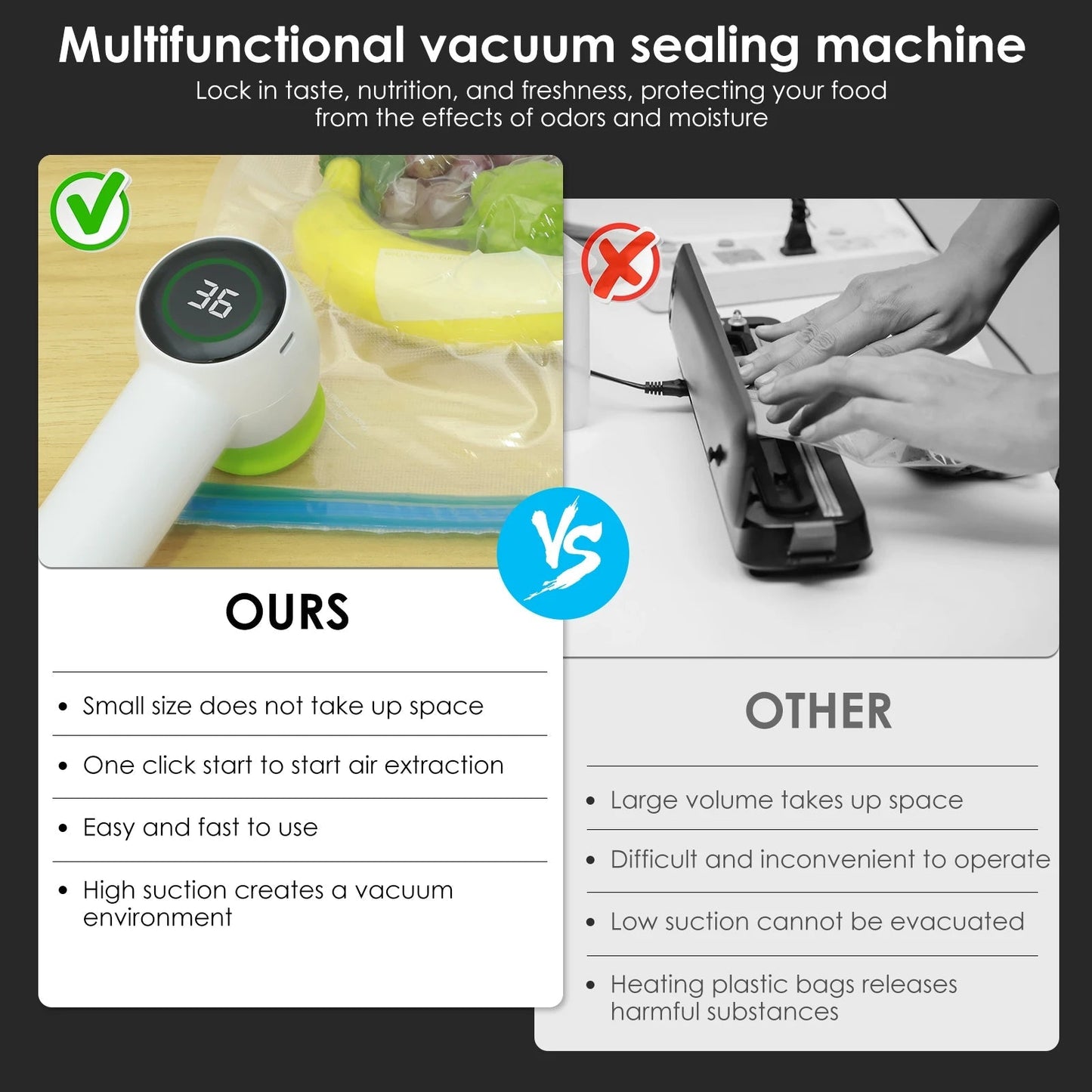 Mason Jar Vacuum Sealer Kit 1200mah Jar Vacuum Sealer with Display