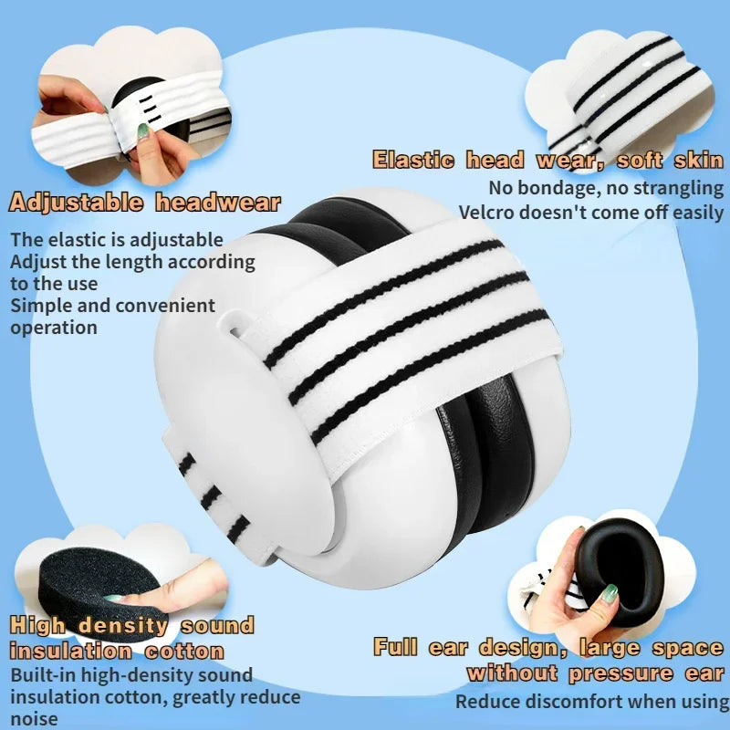 Baby Earmuff Mini-headset Adjustable Noise-proof Ear Protection Kids'