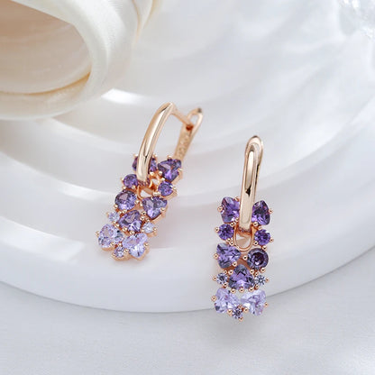 Purple Drop Earrings
