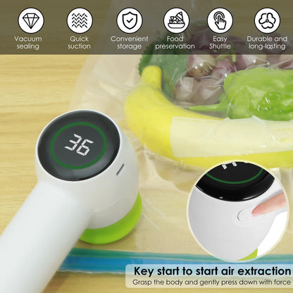 Mason Jar Vacuum Sealer Kit 1200mah Jar Vacuum Sealer with Display