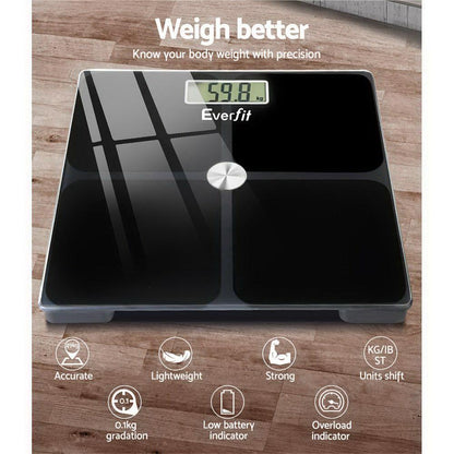Everfit Bathroom Scales Digital Weighing Scale 180KG Electronic