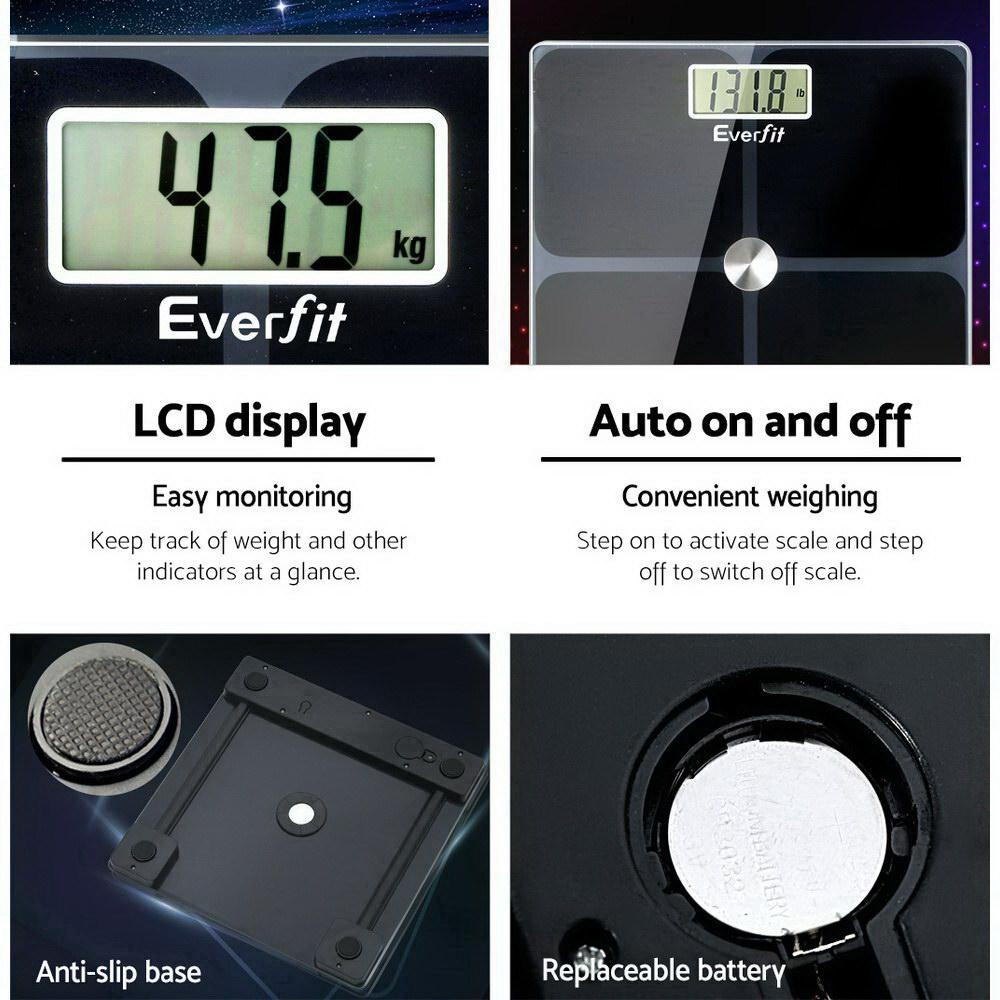 Everfit Bathroom Scales Digital Weighing Scale 180KG Electronic