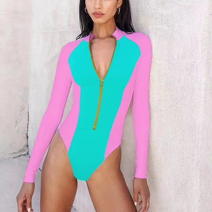 Surfing Sport Long Sleeve Swimsuit - Sexikinis Swim