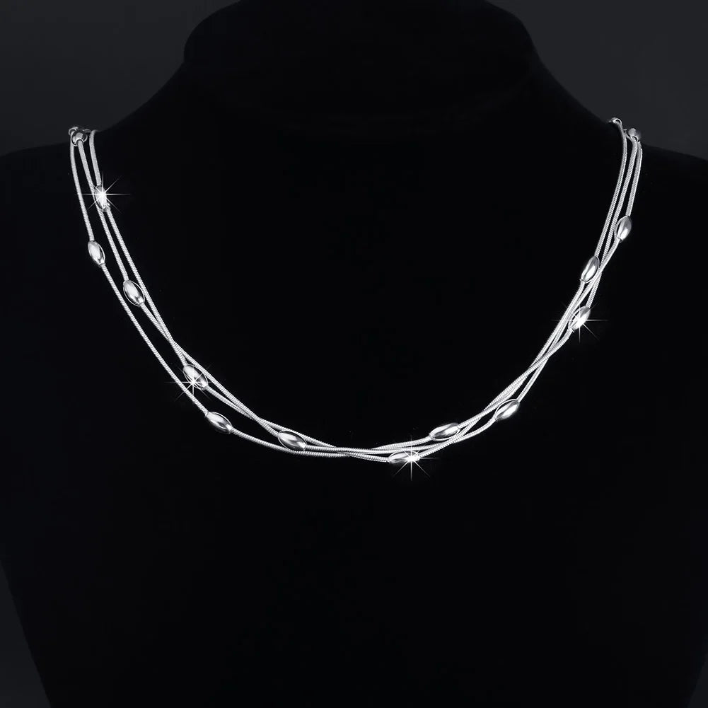 Silver Beads Necklace