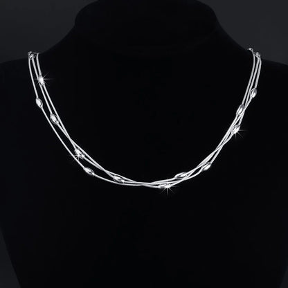 Silver Beads Necklace