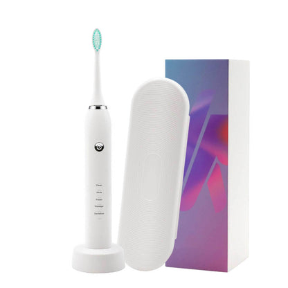 Sonic Electric Toothbrush White USB Wireless Charging Smart 5 Modes 2
