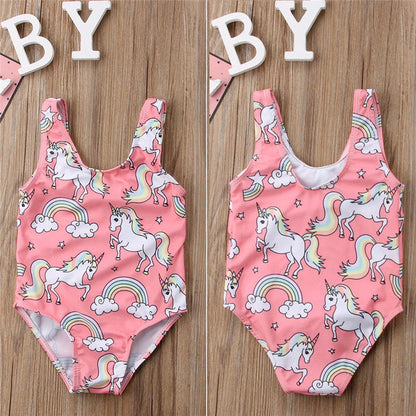 Toddler Kids Baby Girls Swimsuit Swimwear Bathing