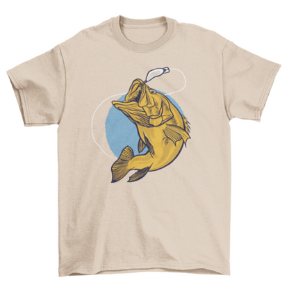 Black Bass Fish Fishing Angler Angling River Outdoor Animal T-shirt