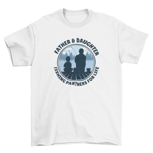 Family badge w/ quote "Father & daughter fishing partners for life"