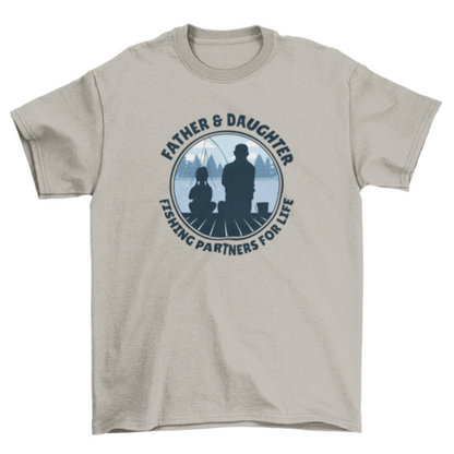 Family badge w/ quote "Father & daughter fishing partners for life"