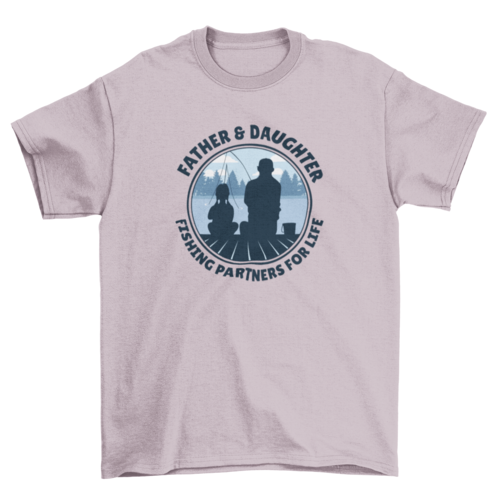 Family badge w/ quote "Father & daughter fishing partners for life"