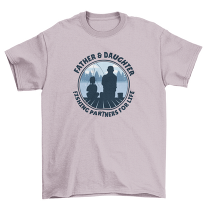 Family badge w/ quote "Father & daughter fishing partners for life"