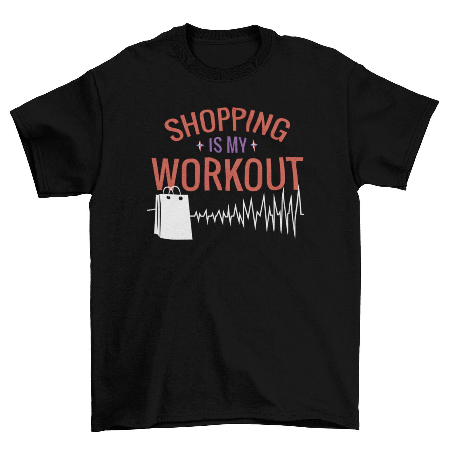 Funny shopping workout quote t-shirt