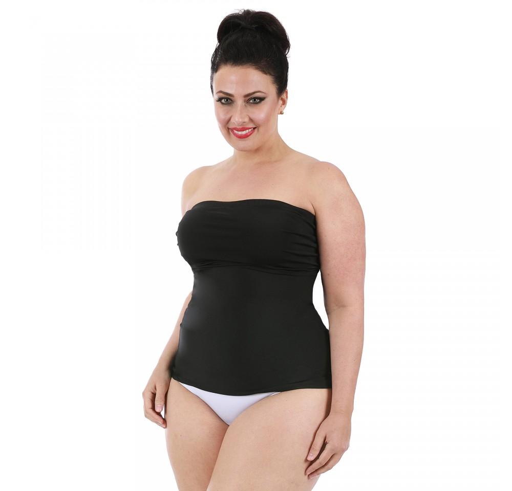 InstantFigure Plus Size Strapless Bandeau Top WBT035C