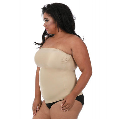 InstantFigure Plus Size Strapless Bandeau Top WBT035C