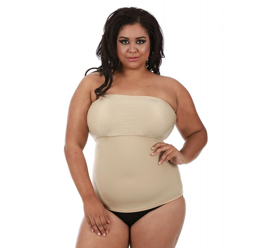 InstantFigure Plus Size Strapless Bandeau Top WBT035C