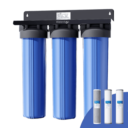 Waterdrop 3-Stage Whole House Water Filter System | Reduce Iron &