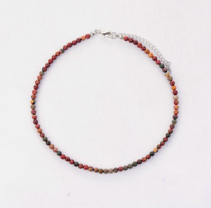 Women Choker 4MM Natural Stones Choker Necklace