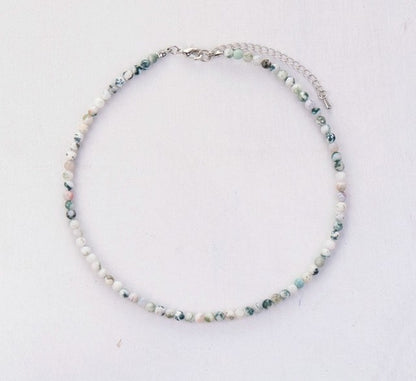 Women Choker 4MM Natural Stones Choker Necklace