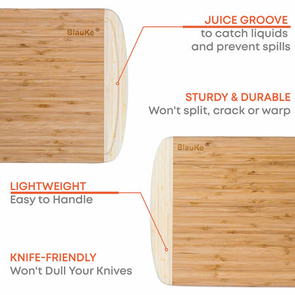 Large Wood Cutting Board for Kitchen 14x11 inch - Chopping Board