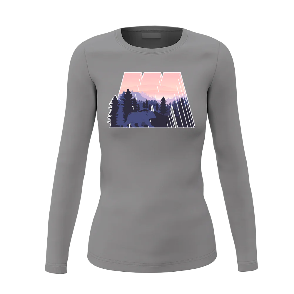 Geometric Camping Women Long Sleeve Shirt