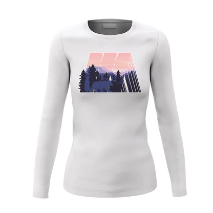 Geometric Camping Women Long Sleeve Shirt