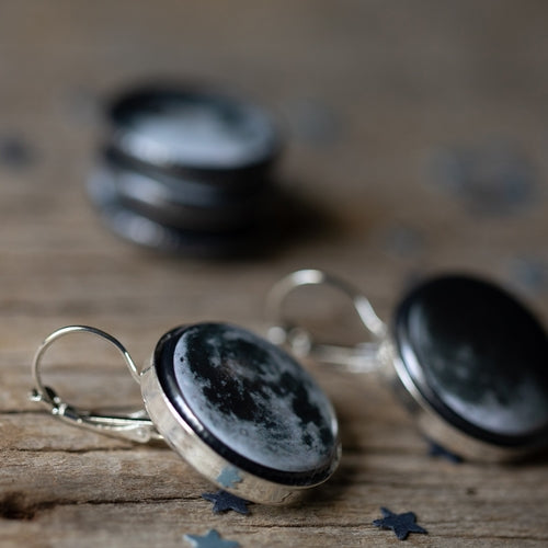 Interchangeable Moon Phase Earrings