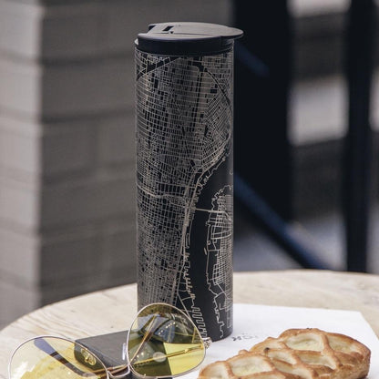 Austin - Texas Map Tumbler in Matte Black