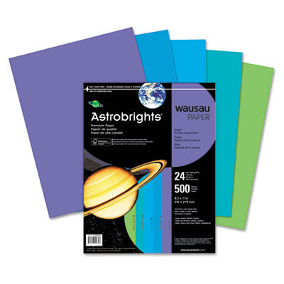 Wausau Paper 20274 Astrobrights Colored Paper- 24lb- 8-1/2 x 11- Cool
