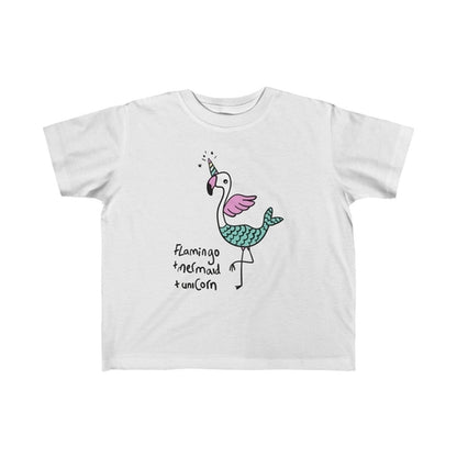 Flamingo Mermaid Unicorn Girl Tee