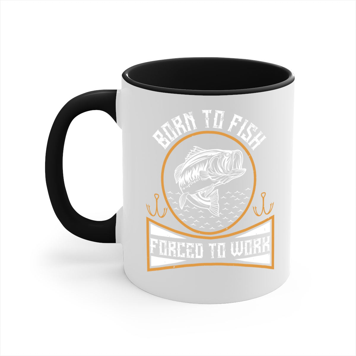born to fish forced to work 256#- fishing-Mug / Coffee Cup