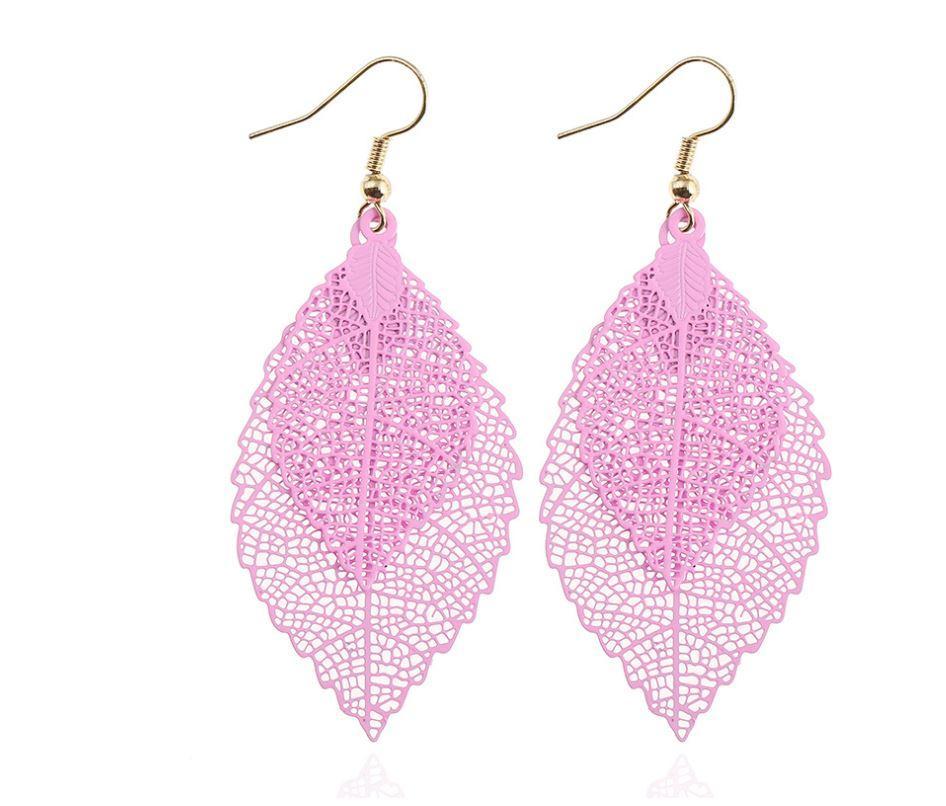 Rainbow Leaf Earrings
