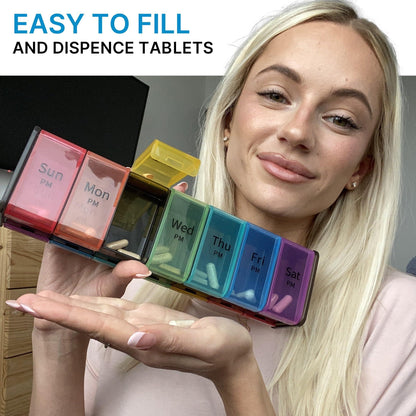 Extra Large Pill Organizer  XXL Pill Box 7 Day   Weekly Pill Organizer